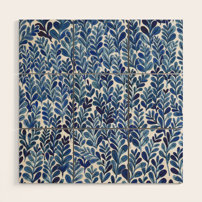 Indigo blues Wood Wall Art Gallery Image 1