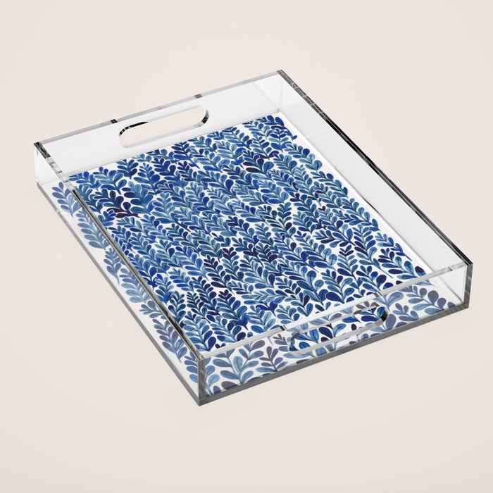 Indigo blues Acrylic Tray Gallery Image 1