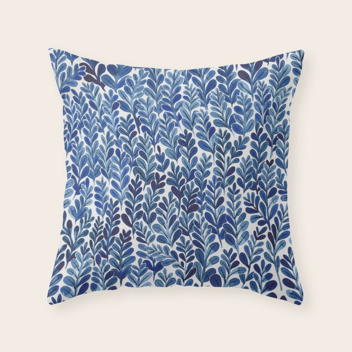 Indigo blues Throw Pillow Gallery Image 6