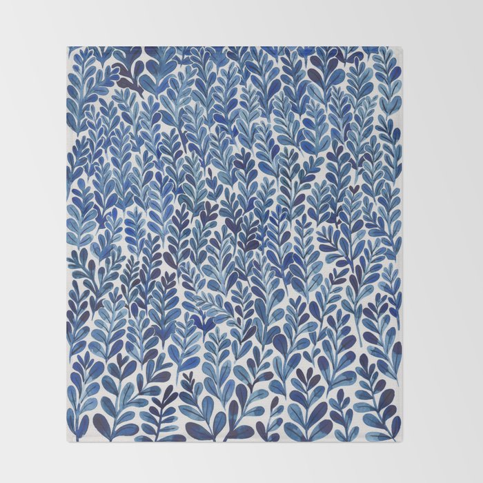 Indigo blues Throw Blanket Gallery Image 2