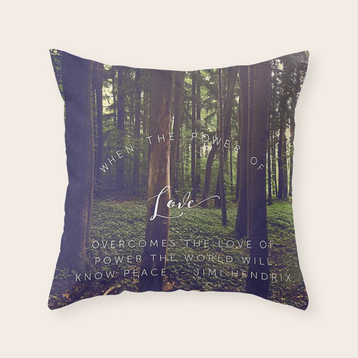 Peace and Love Throw Pillow Gallery Image 6