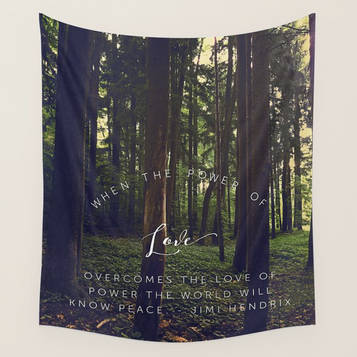 Peace and Love Wall Tapestry Gallery Image 1