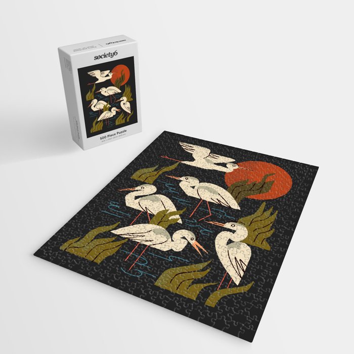 Five Heron Flock Jigsaw Puzzle Gallery Image 2