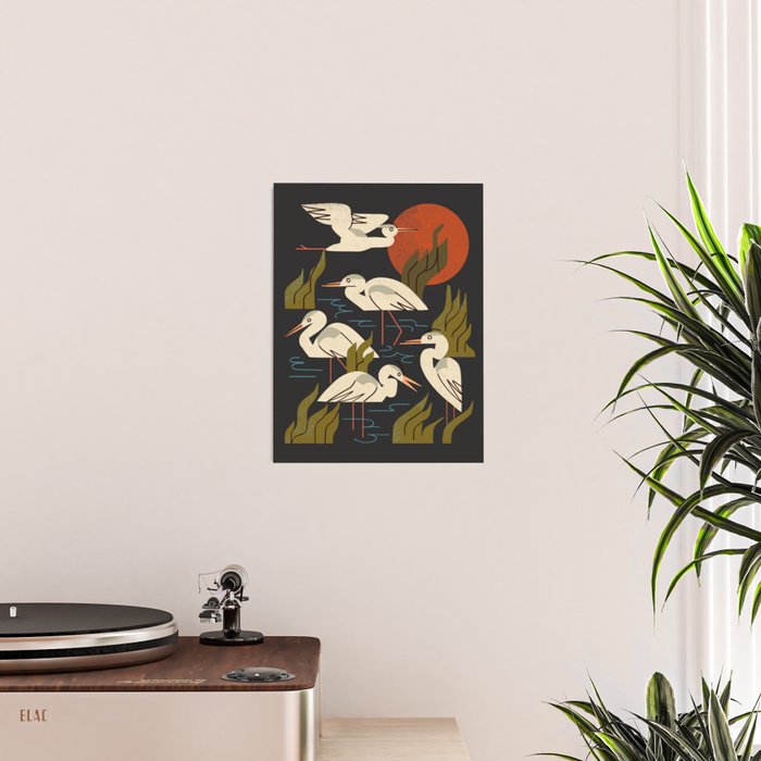 Five Heron Flock Poster Gallery Image 2
