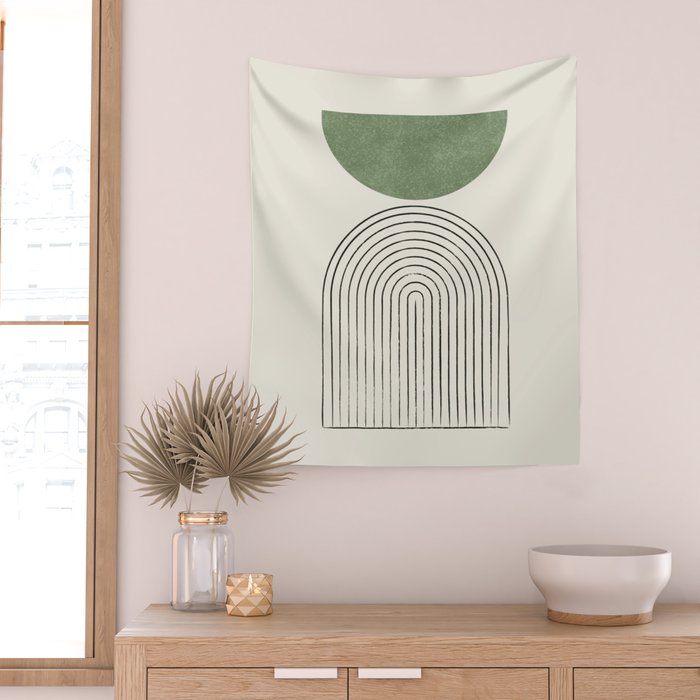 Arch balance green Wall Tapestry Gallery Image 2