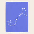 Scorpio Zodiac Star Constellation Line Art Periwinkle Purple Poster Gallery Image 4