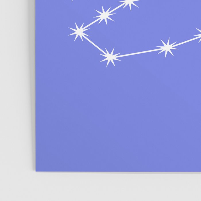 Scorpio Zodiac Star Constellation Line Art Periwinkle Purple Poster Gallery Image 3