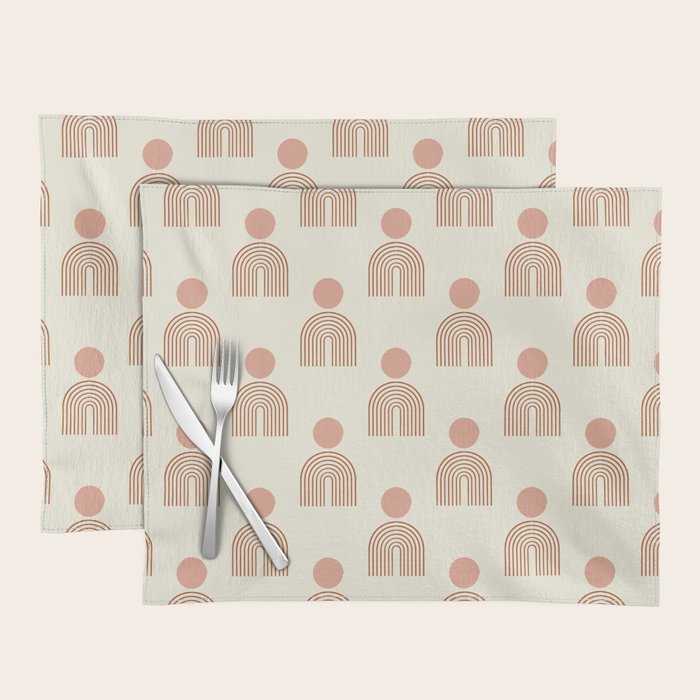 Full moon rainbow pattern collection SS01 Placemat Gallery Image 1