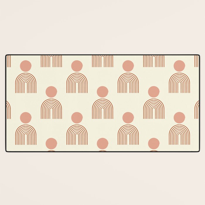 Full moon rainbow pattern collection SS01 Desk Mat Gallery Image 3