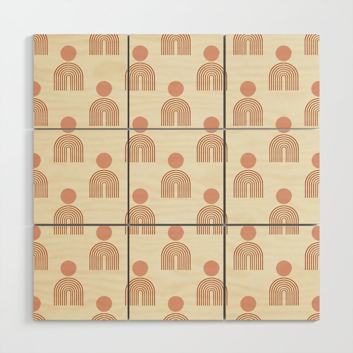 Full moon rainbow pattern collection SS01 Wood Wall Art Gallery Image 1