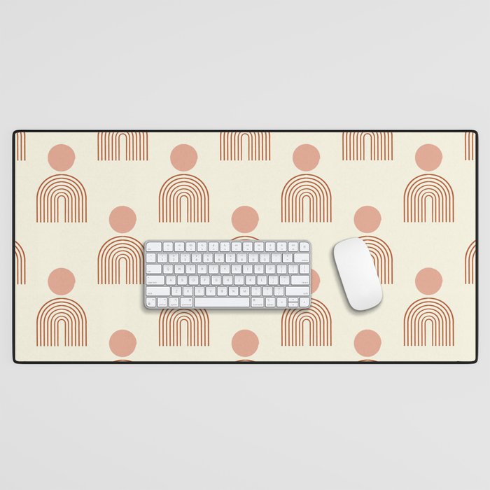 Full moon rainbow pattern collection SS01 Desk Mat Gallery Image 1