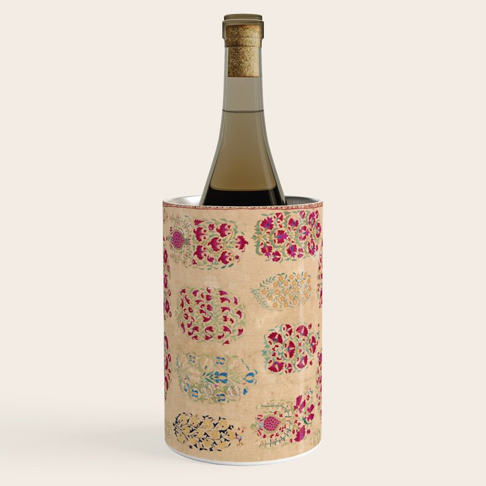 Bokhara Suzani Southwest Uzbekistan Floral Print Wine Chiller Gallery Image 1