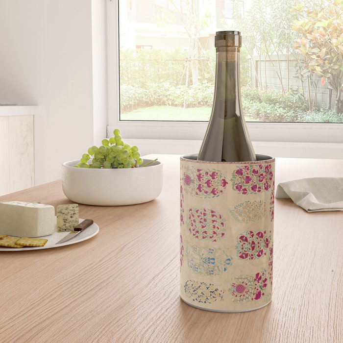 Bokhara Suzani Southwest Uzbekistan Floral Print Wine Chiller Gallery Image 4