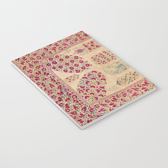 Bokhara Suzani Southwest Uzbekistan Floral Print Notebook Gallery Image 3