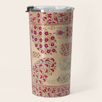 Bokhara Suzani Southwest Uzbekistan Floral Print Travel Mug Gallery Image 3