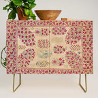Bokhara Suzani Southwest Uzbekistan Floral Print Credenza Gallery Image 1