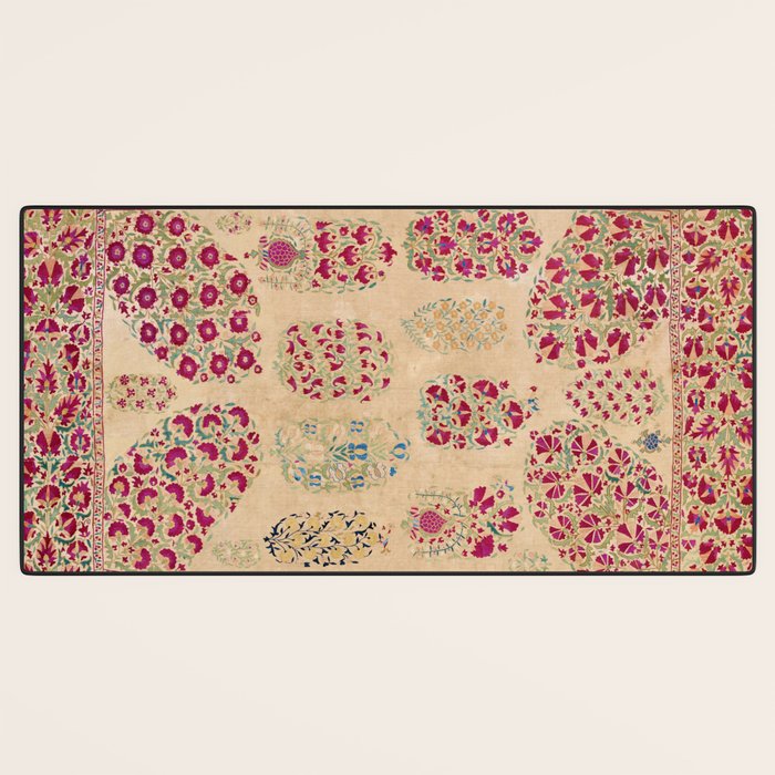 Bokhara Suzani Southwest Uzbekistan Floral Print Desk Mat Gallery Image 3