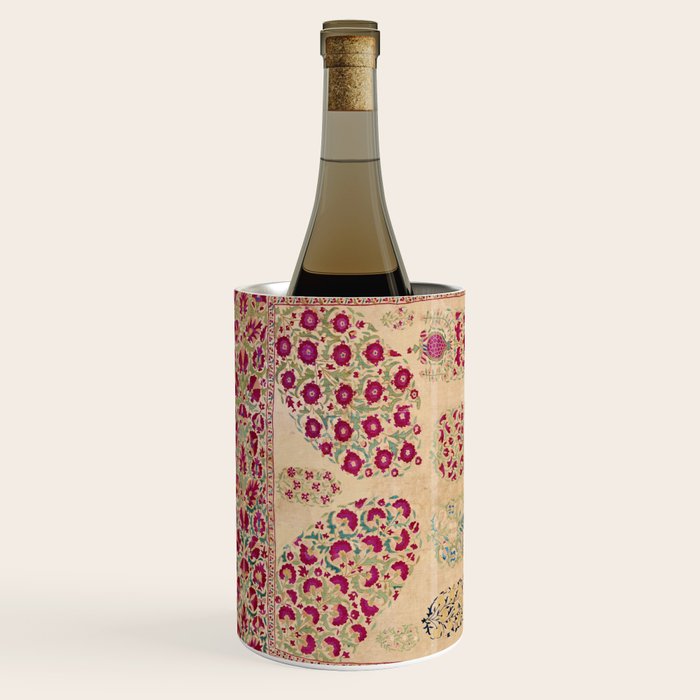 Bokhara Suzani Southwest Uzbekistan Floral Print Wine Chiller Gallery Image 2