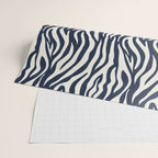 Zebra Stripes In Midnight Blue Wrapping Paper Gallery Image 2