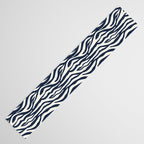 Zebra Stripes In Midnight Blue Table Runner Gallery Image 3
