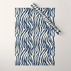 Zebra Stripes In Midnight Blue Wrapping Paper Gallery Image 1