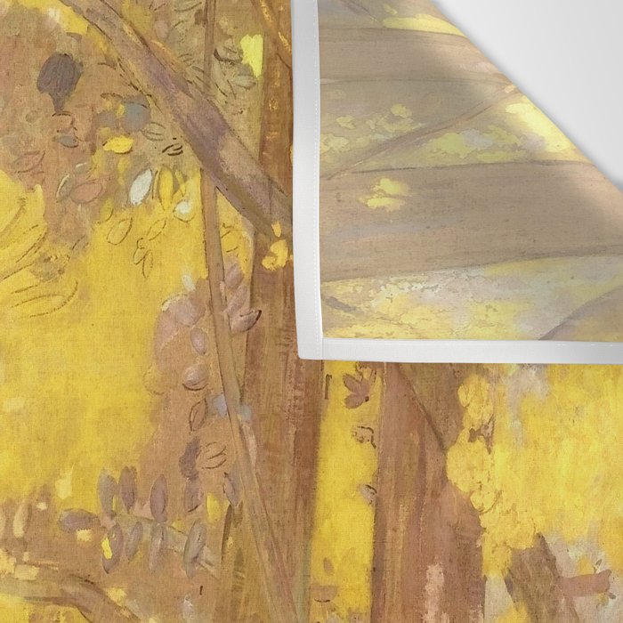 Odilon Redon "Trees on a yellow Background" Wall Tapestry Gallery Image 3