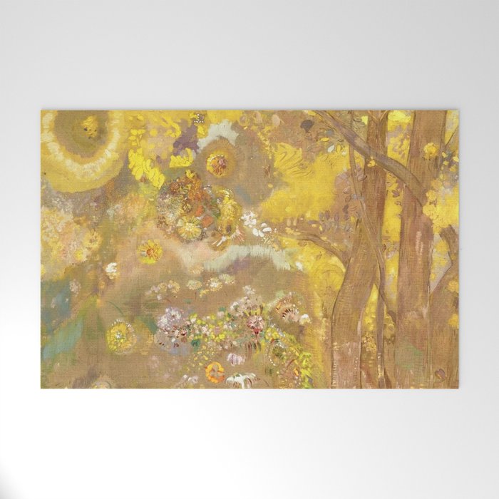 Odilon Redon "Trees on a yellow Background" Welcome Mat Gallery Image 1