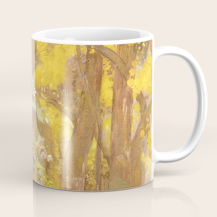 Odilon Redon "Trees on a yellow Background" Coffee Mug Gallery Image 1