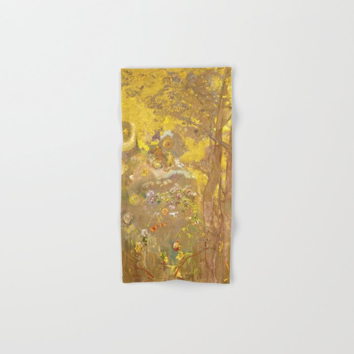 Odilon Redon "Trees on a yellow Background" Towels Gallery Image 1