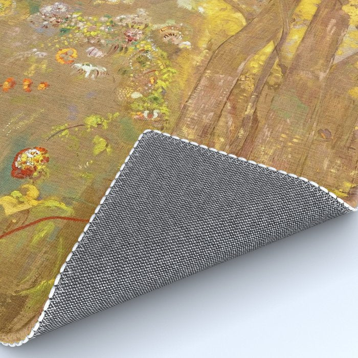 Odilon Redon "Trees on a yellow Background" Rug Gallery Image 4