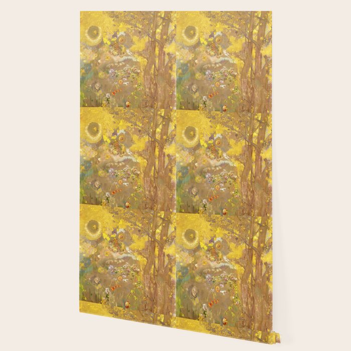 Odilon Redon "Trees on a yellow Background" Wallpaper Gallery Image 2