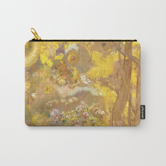 Odilon Redon "Trees on a yellow Background" Carry All Pouch Gallery Image 1