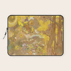 Odilon Redon "Trees on a yellow Background" Laptop Sleeve Gallery Image 1