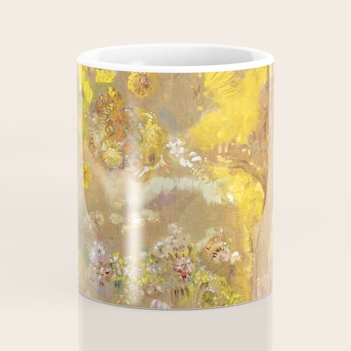 Odilon Redon "Trees on a yellow Background" Coffee Mug Gallery Image 4