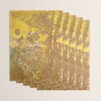 Odilon Redon "Trees on a yellow Background" Wrapping Paper Gallery Image 3
