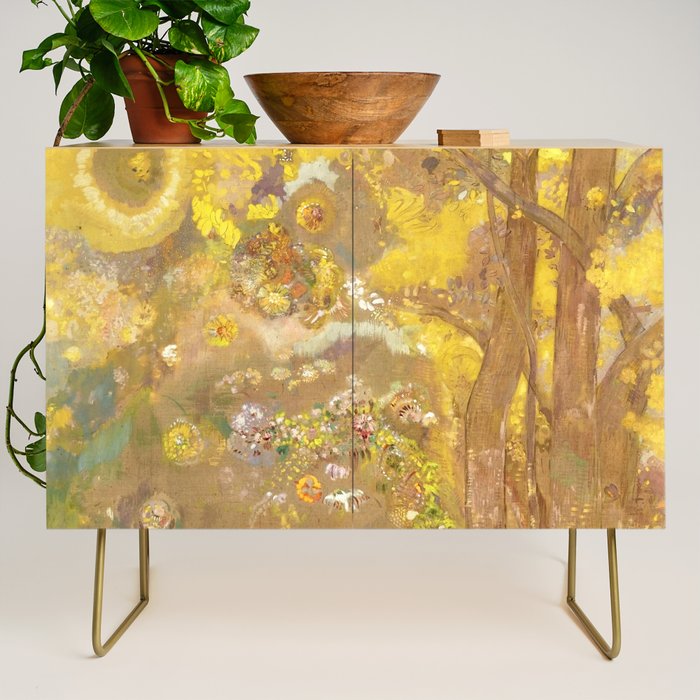 Odilon Redon "Trees on a yellow Background" Credenza Gallery Image 1