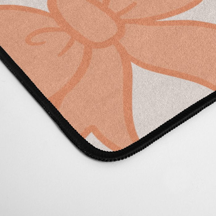 Orange Bow Checkered Print Desk Mat Gallery Image 4