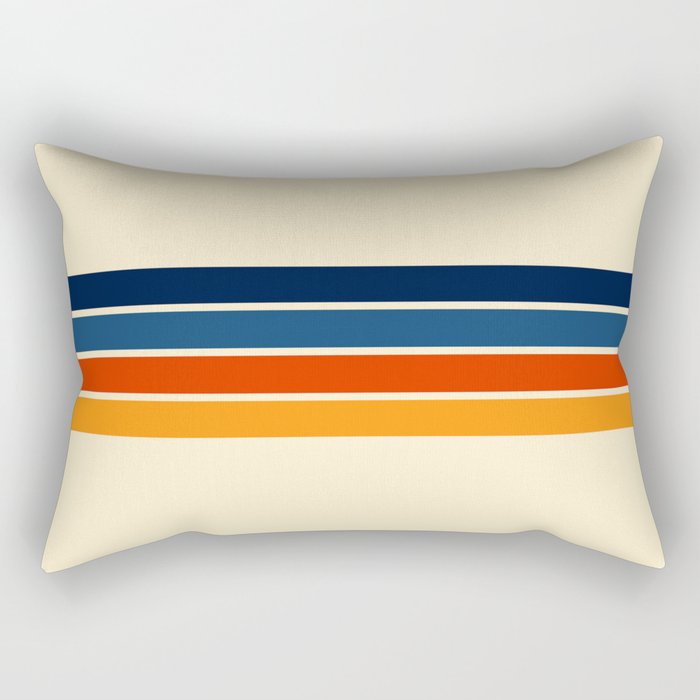 Mitsunari - Classic Retro Stripes Rectangular Pillow Gallery Image 2