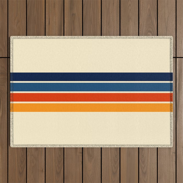 Mitsunari - Classic Retro Stripes Outdoor Rug Gallery Image 1