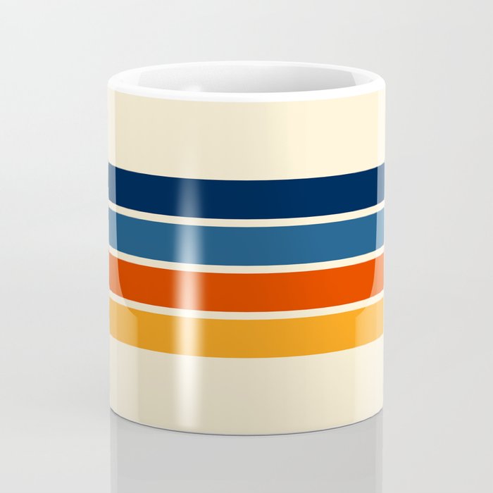 Mitsunari - Classic Retro Stripes Coffee Mug Gallery Image 4