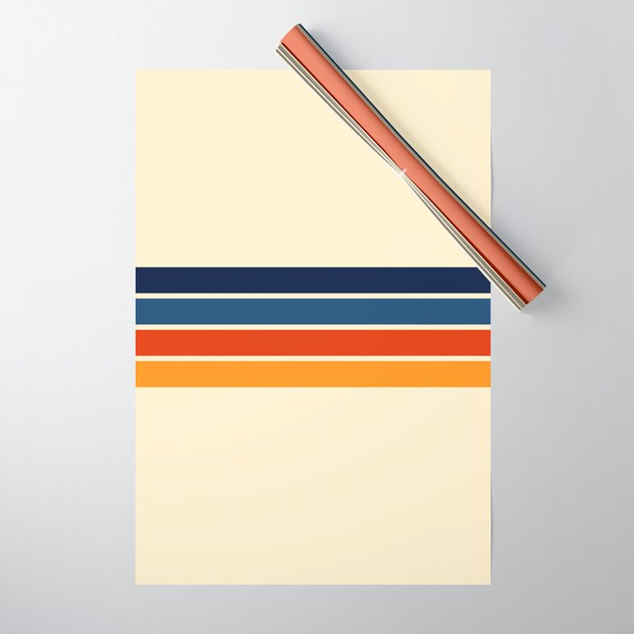 Mitsunari - Classic Retro Stripes Wrapping Paper Gallery Image 1
