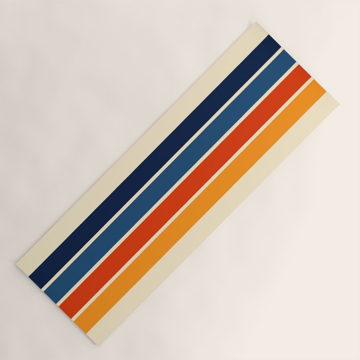 Mitsunari - Classic Retro Stripes Yoga Mat Gallery Image 1
