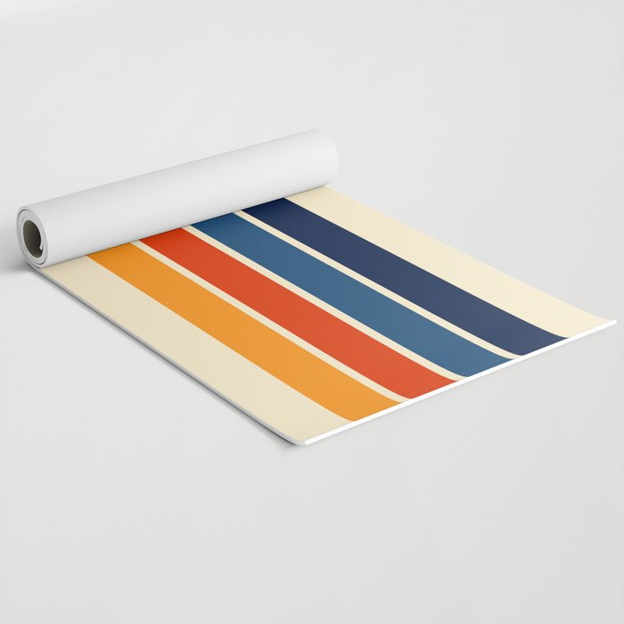 Mitsunari - Classic Retro Stripes Yoga Mat Gallery Image 2
