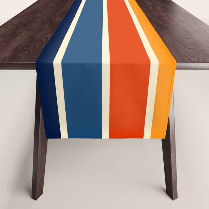 Mitsunari - Classic Retro Stripes Table Runner Gallery Image 1