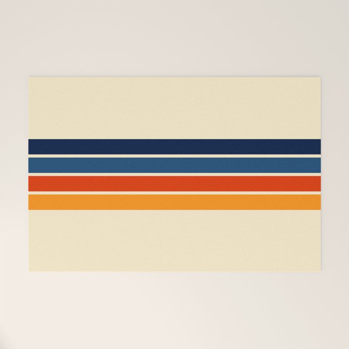 Mitsunari - Classic Retro Stripes Welcome Mat Gallery Image 1