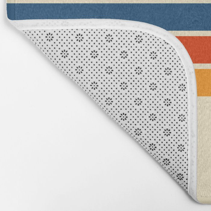 Mitsunari - Classic Retro Stripes Bath Mat Gallery Image 2