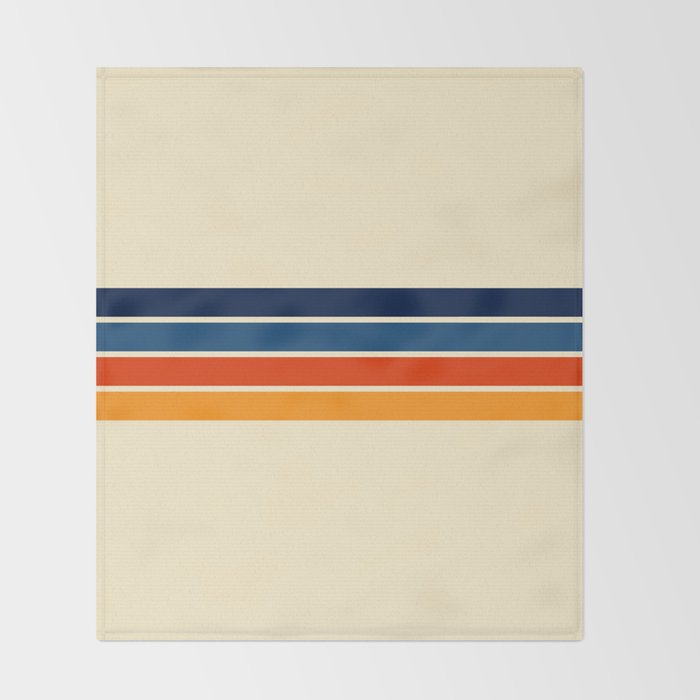 Mitsunari - Classic Retro Stripes Throw Blanket Gallery Image 2