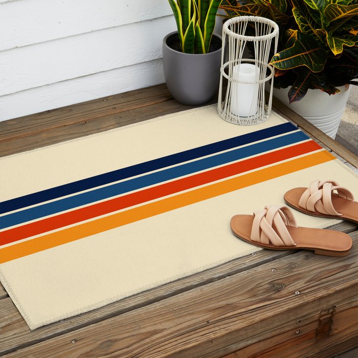 Mitsunari - Classic Retro Stripes Outdoor Rug Gallery Image 2