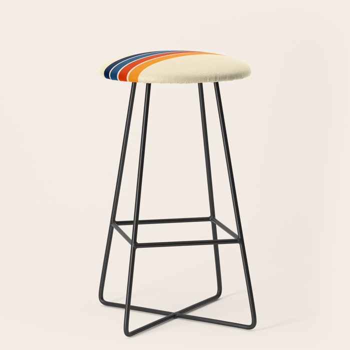 Mitsunari - Classic Retro Stripes Stool Gallery Image 1