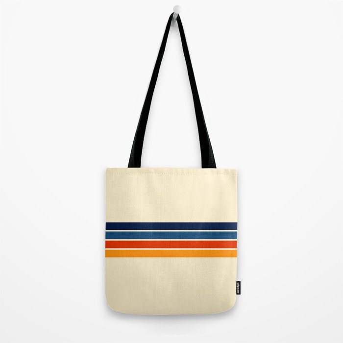 Mitsunari - Classic Retro Stripes Tote Bag Gallery Image 2